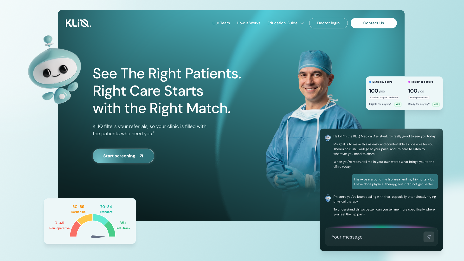 KLIQ Clinical AI Interface